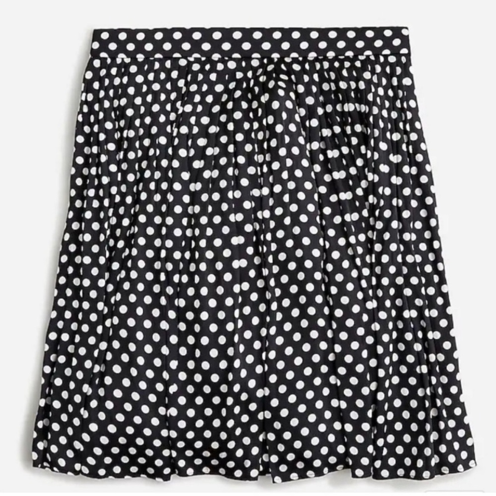 Jcrew polka dot pleated skirt